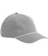 BB194R B194R Beechfield Rope Detail Golf Cap Light Grey / White colour image